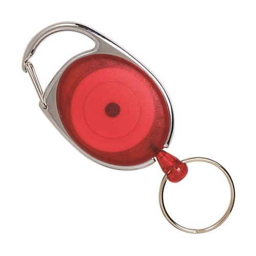 Bibbulmun Retractable Snap Lock Key Holders 25mm Red Pack 4
