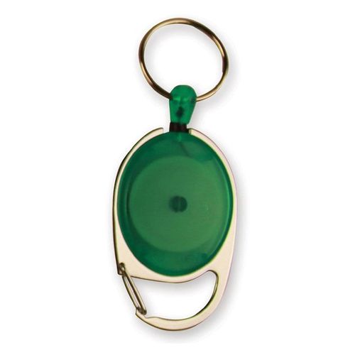 Bibbulmun Retractable Snap Lock Key Holders 25mm Green Pack 4