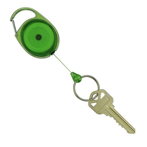Bibbulmun Retractable Snap Lock Key Holders 25mm Green Pack 4