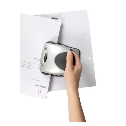 Rexel Hole Punch P240 2 Hole 40 Sheet Capacity Silver/Black