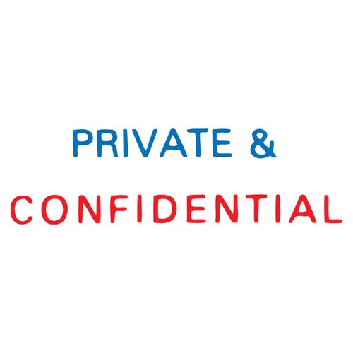 X-Stamper Stamp 2010 Private & Confidential Red/Blue
