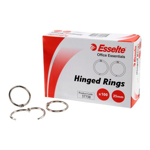 Esselte Hinged Rings No.6 25mm Box 100