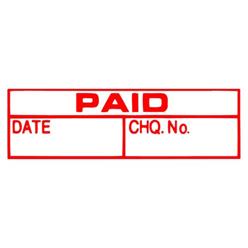 X-Stamper Stamp 1533 Paid/Date/Chq Red