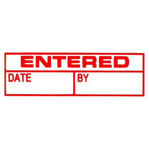 X-Stamper Stamp 1534 Entered/Date/By Red