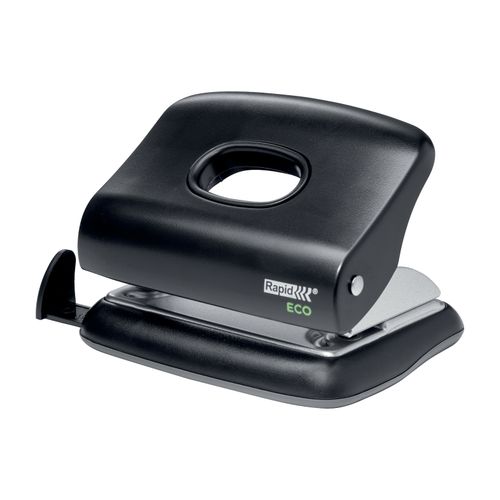 Rapid Eco Hole Punch 2 Hole 20 Sheet Black