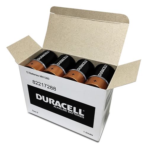 Duracell Battery Coppertop D Size Box 12
