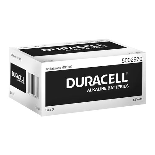 Duracell Battery Coppertop D Size Box 12
