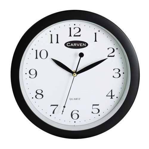 Carven Clock 300mm Black Frame