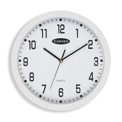 Carven Clock 300mm White Frame