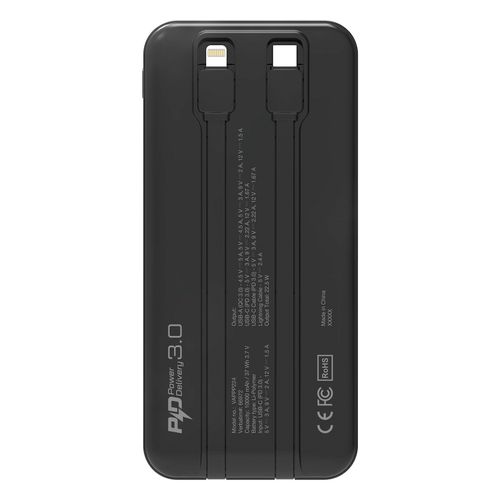Verbatim Powerbank 10,000Mah Embedded Cables