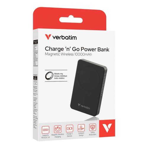 Verbatim ChargenGo Essentials 10000mAh Power Bank