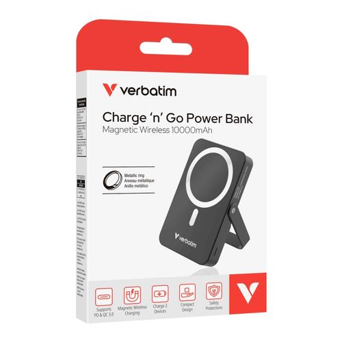 Verbatim Charge n Go Power Bank with Stand 10000mAh