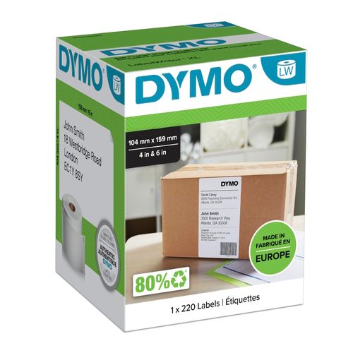 Dymo Label SD0904980 Shipping x-Large 105x159mm White 220 Labels