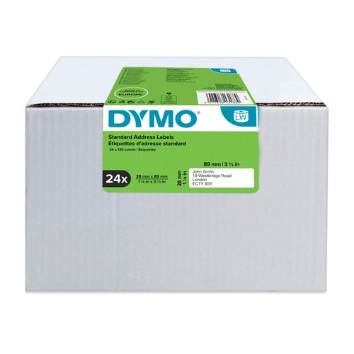 Dymo LabelWriter Address Labels 28x89mm White Pack 24