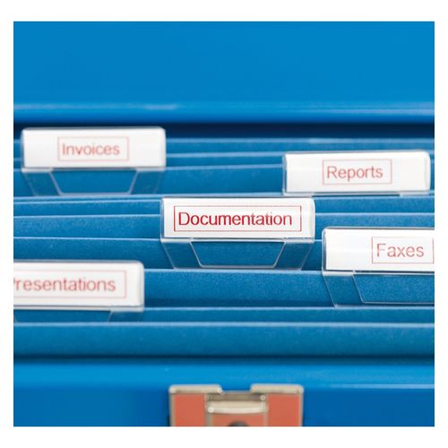 Dymo D1 Label Tape 12mm x 7m Red on White