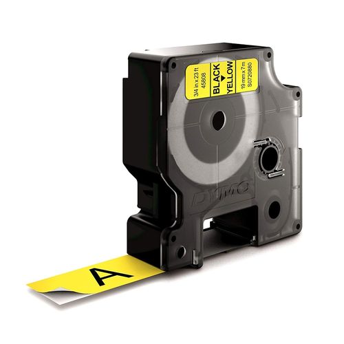 Dymo D1 Label Tape 19mm x 7m Black on Yellow