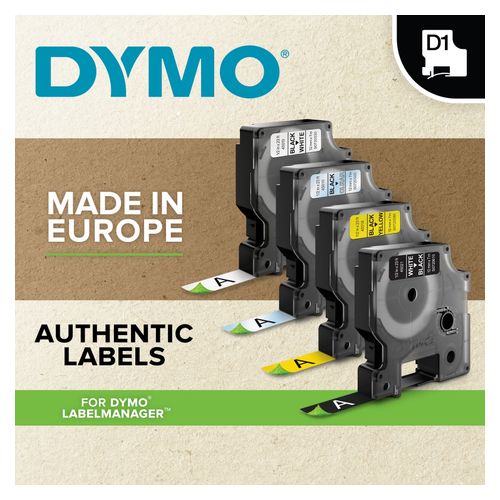 Dymo D1 Label Tape 19mm x 7m Red on White