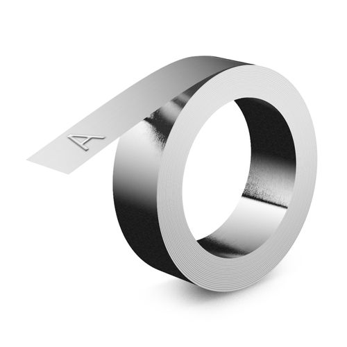 Dymo Rhino Tape Aluminum Non-Adhesive 12mm x 5.5M Pack 10
