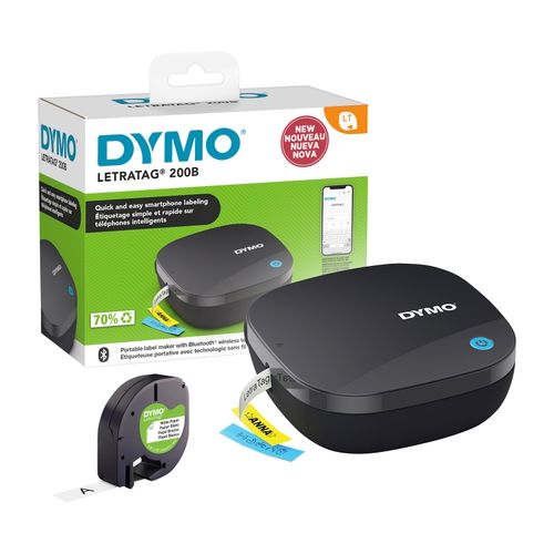 Dymo Letratag 200B Label Printer Portable With Bluetooth Daydream Black