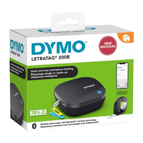Dymo Letratag 200B Label Printer Portable With Bluetooth Daydream Black