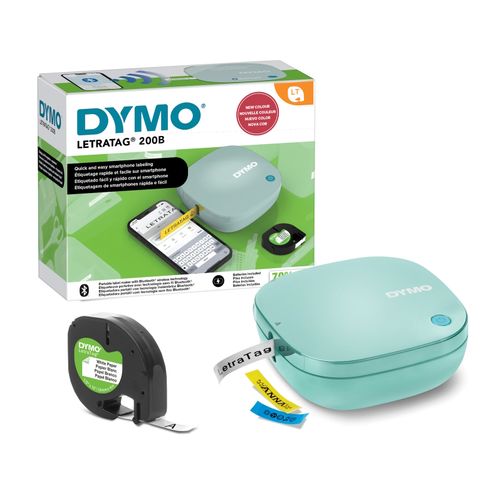 Dymo Letratag 200B Label Printer Portable With Bluetooth Daydream Blue