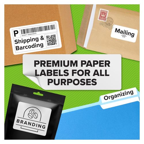 Dymo LabelWriter Multipurpose Labels 54x70mm White Bulk Pack 12