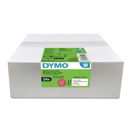 Dymo LabelWriter Multipurpose Labels 57x32mm White Bulk Pack 24