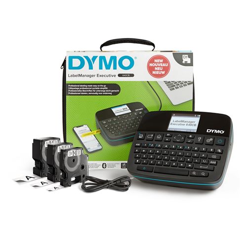 Dymo LabelManager Executive 640 CB Portable Label Printer Kit with Carry Case and 3 Label Cassettes