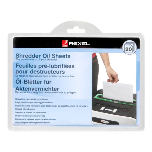 Rexel Shredder Oil Sheets Pack 20