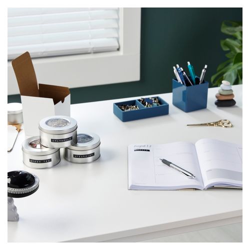 Dymo Embosser Tape 9mm x 3m Black Pack 3