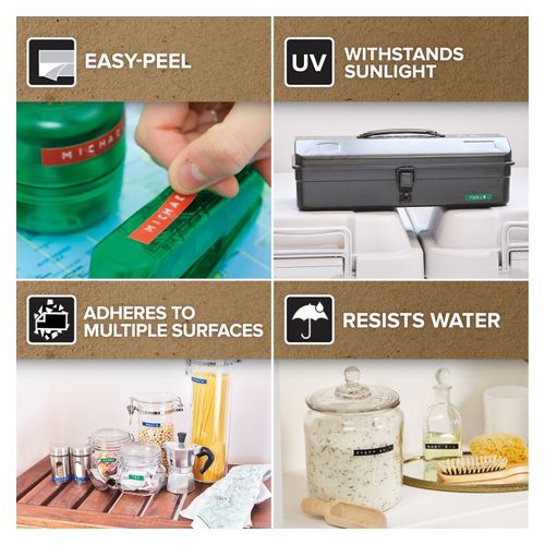 Dymo Embosser Tape 9mm x 3m Black Pack 3