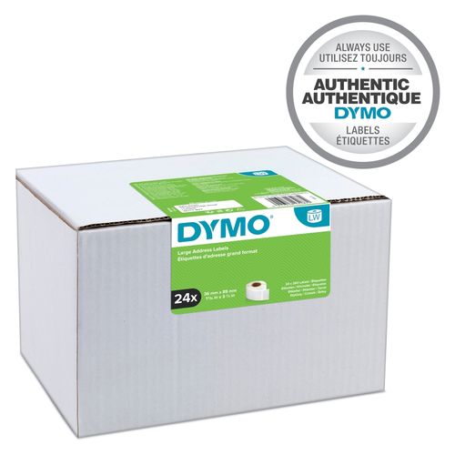 Dymo LabelWriter Address Labels 36x89mm White Pack 24