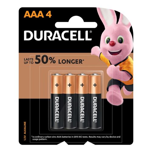 Duracell Battery Coppertop AAA Pack 4
