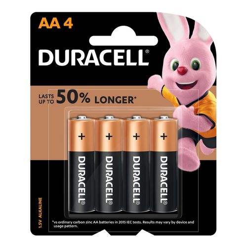 Duracell Battery Coppertop AA Pack 4