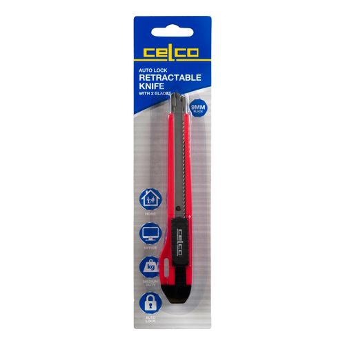 Celco Cutter Knife 9mm Medium Duty Auto Lock
