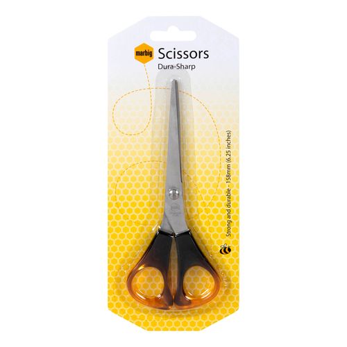Marbig Dura Sharp Scissors 158mm Amber