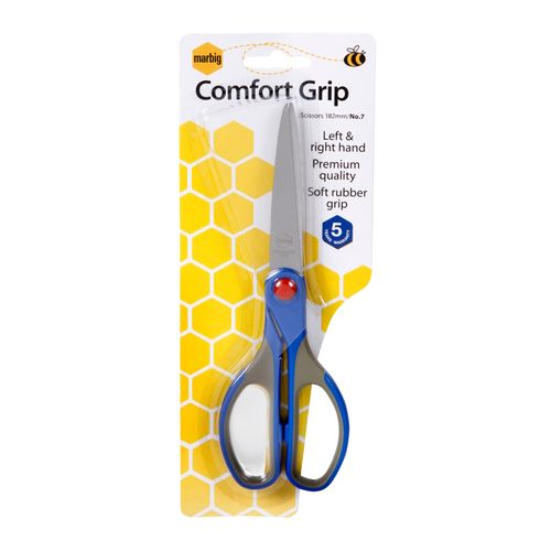 Marbig Comfort Grip Scissors #7 182mm Left/Right