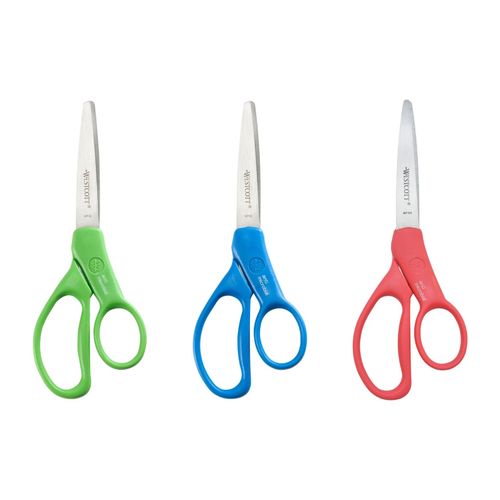 Westcott Student Antimicrobial 178mm (7') Scissor Assorted Colours Box 12