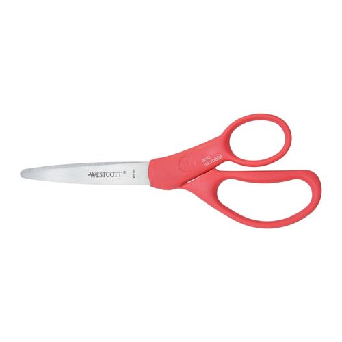 Westcott 178mm (7') Bulk Red Antimicrobial Scissor - Sold Each (30 per Box)