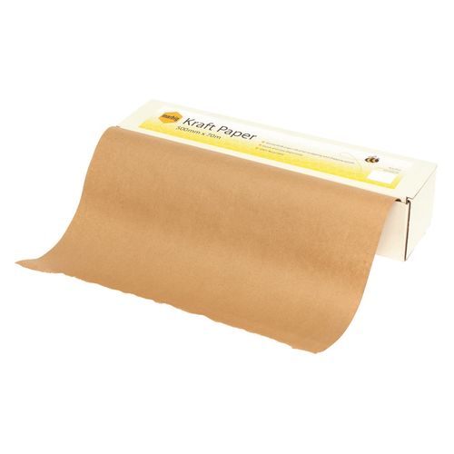 Marbig Paper Roll 65gsm Brown Kraft 500mm x 70M with Dispenser
