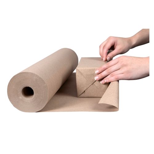 Marbig Paper Roll 65gsm Brown Kraft 500mm x 70M with Dispenser