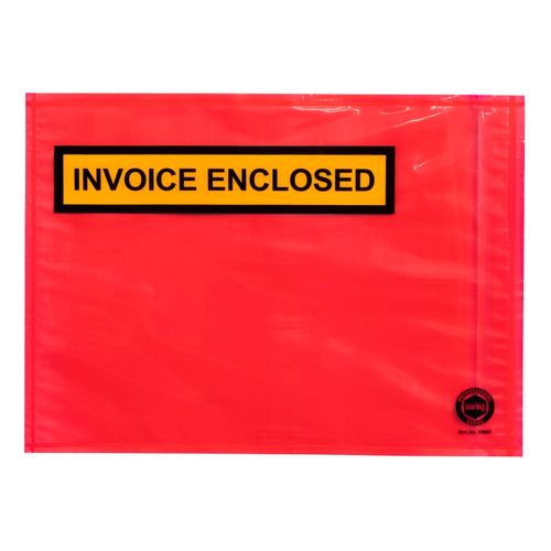 Marbig Packaging Envelope Invoice Enclosed Red Backing 230x165mm Box 500