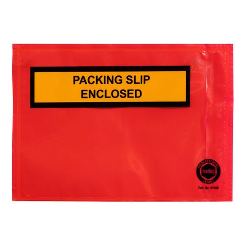 Marbig Packaging Envelope Packing Slip Red Backing 165x115mm Box 1000