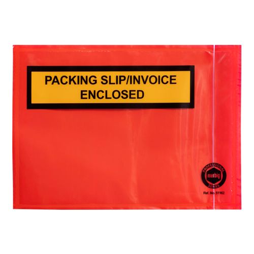 Marbig Packaging Envelope Packing Slip/Invoice Enclosed Red Backing 165x115mm Box 1000