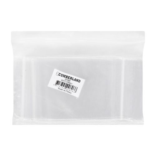 Cumberland Resealable Polybag 64x89mm Clear Pack 100