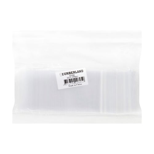 Cumberland Resealable Polybag 50x75mm Clear Pack 100