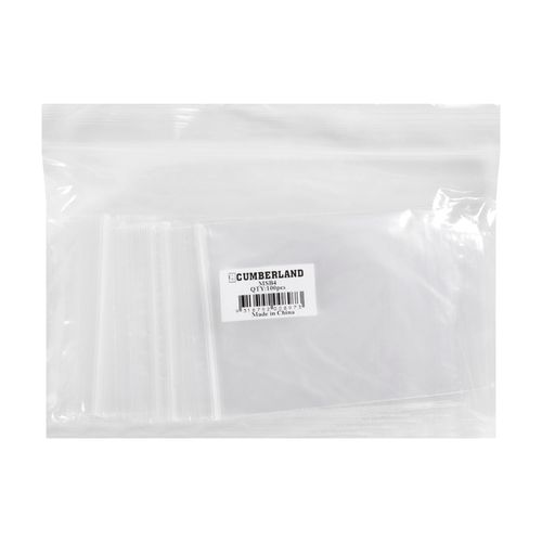Cumberland Resealable Polybag 75x100mm Clear Pack 100