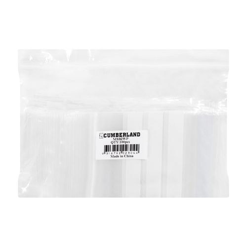 Cumberland Resealable Polybag Write On 50x75mm 50 Micron Pack 100
