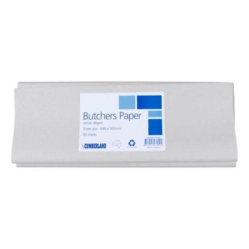 Cumberland Butchers Paper 48gsm 565x840mm White Pack 50