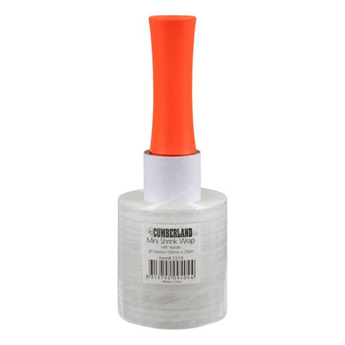Cumberland Shrink Wrap Mini Handheld 100mm x 250M 20Mic Clear